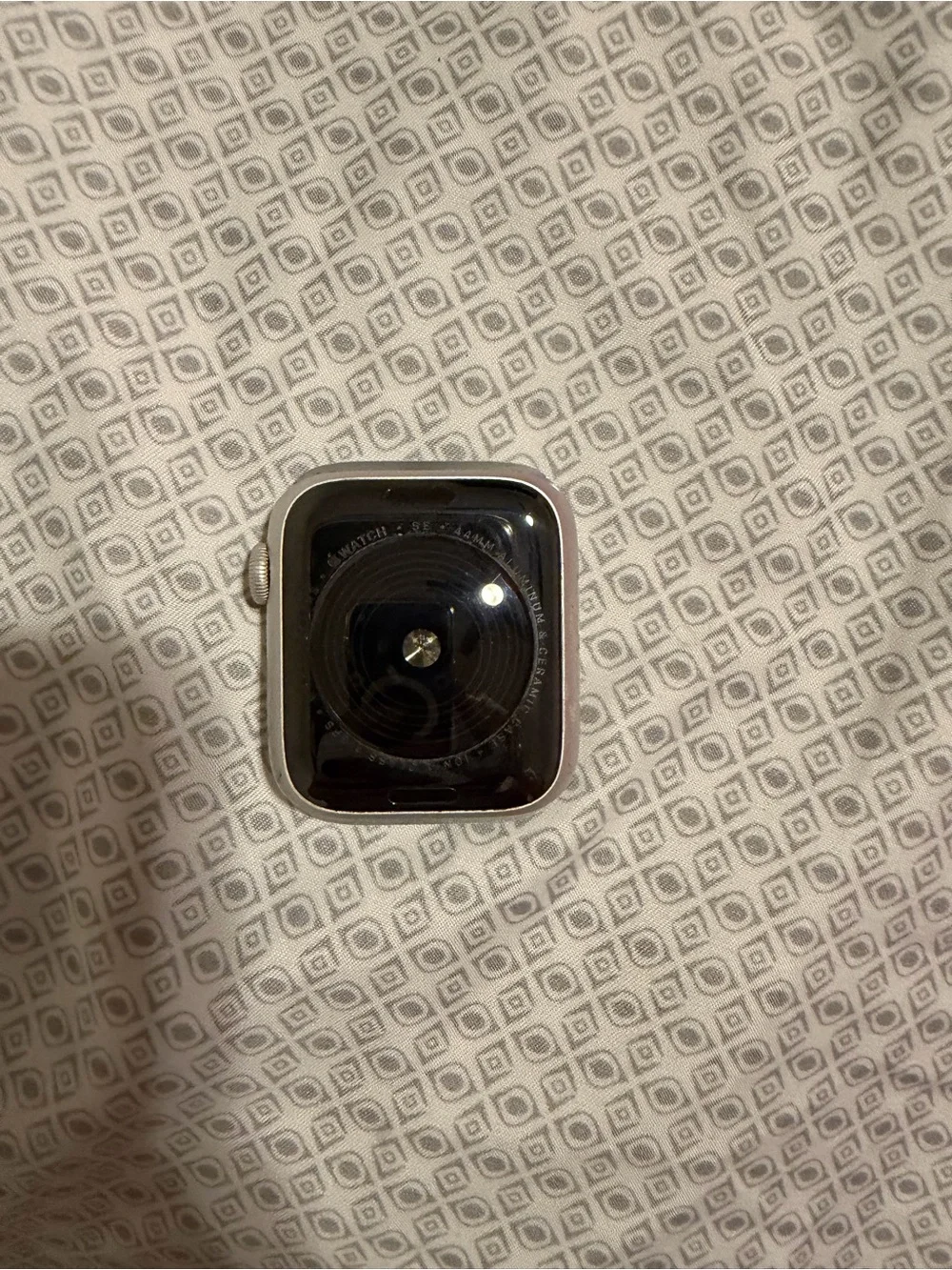 Apple Black Smartwatch Face with Silver Bezel